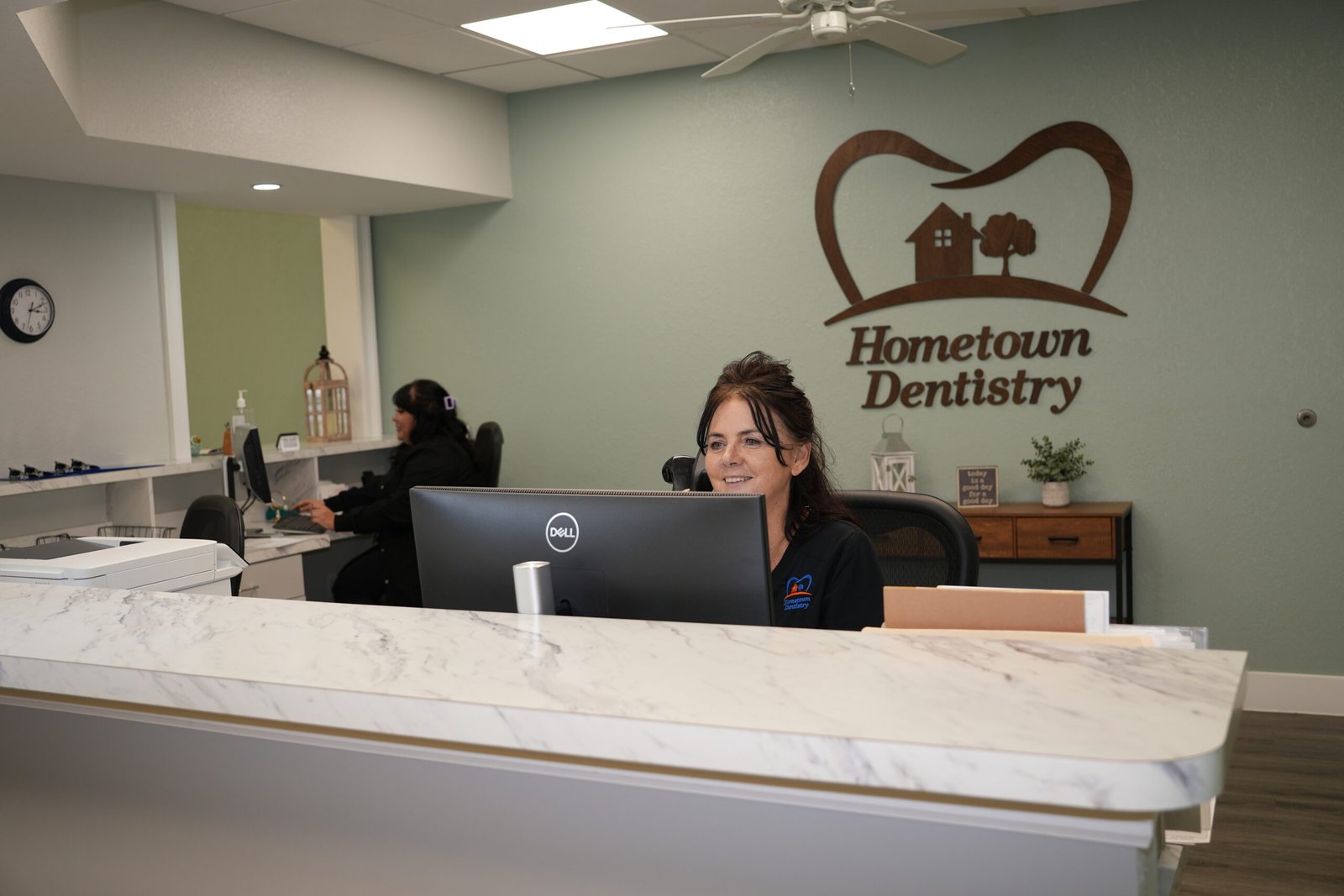 Hometown Dentistry front desk reception area